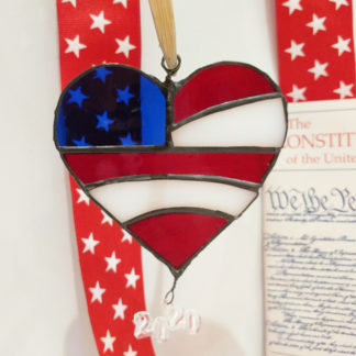 stained glass american glag heart from the calico muse