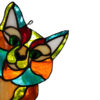sassy cat stained glass suncatcher view 4